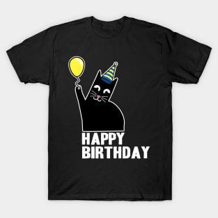 Happy Birthday Geburtstag Süßes Katzen Shirt Katze T-Shirt